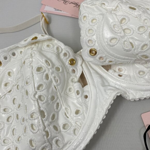 Agent Provocateur Nicoletti White 36DD/4 Set NWT - Picture 9 of 14